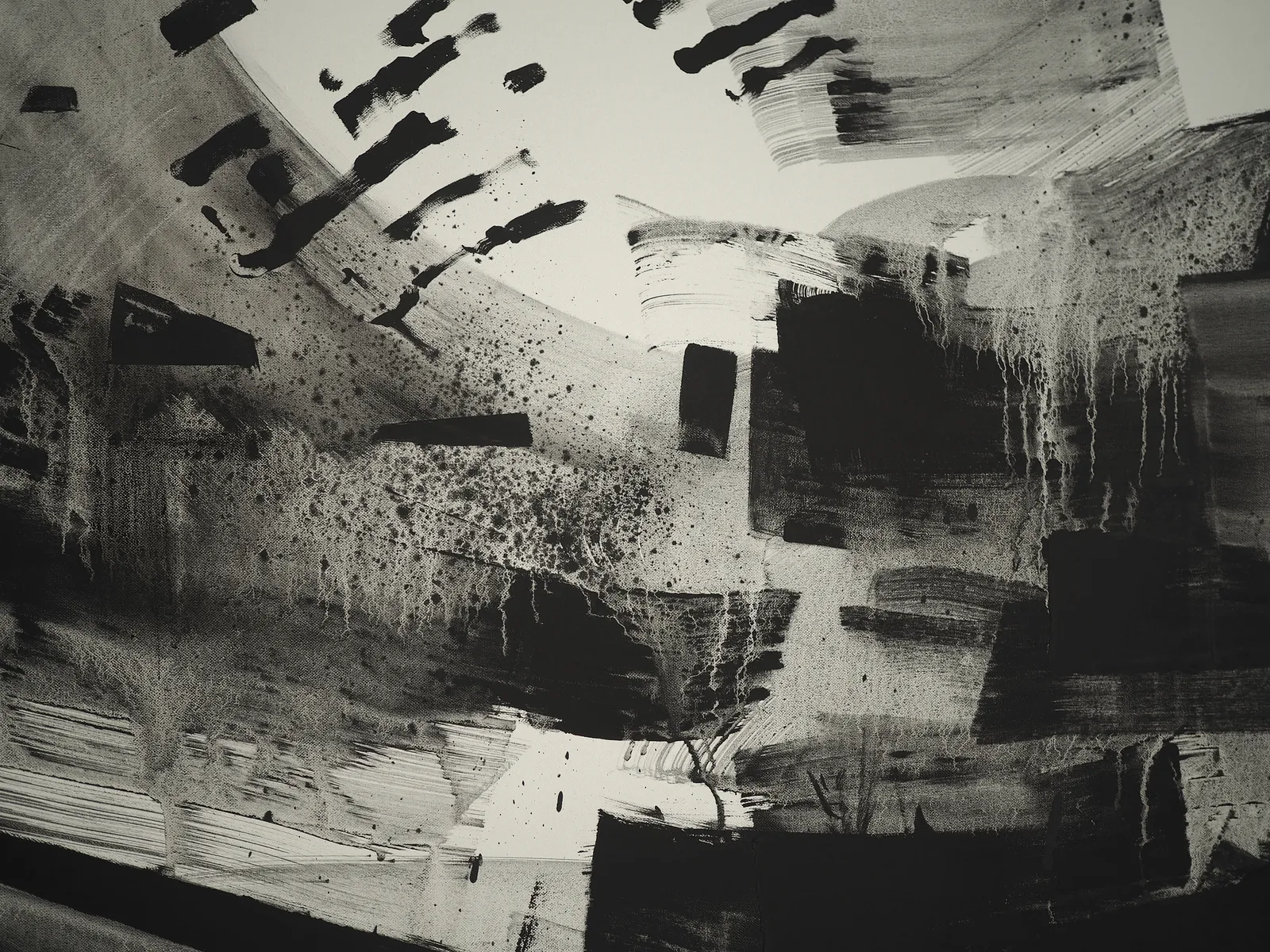 Image of Fading Memories by Maryna Karapetian, size: 146 x 97 cm, made of acrylics, spray paints, canvas, Painting medium, from Barcelona, Spain, part of the Act of Preservation series, priced at €1000 Photo 4 of 7.