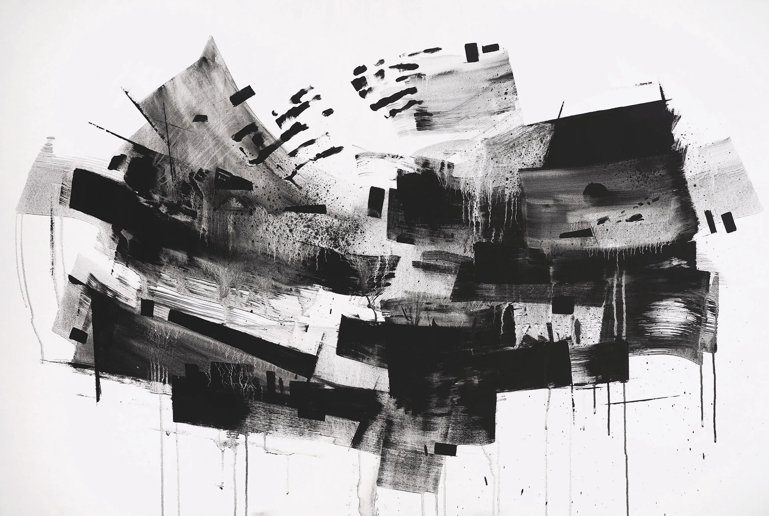 Image of Fading Memories by Maryna Karapetian, size: 146 x 97 cm, made of acrylics, spray paints, canvas, Painting medium, from Barcelona, Spain, part of the Act of Preservation series, priced at €1000 Photo 1 of 7.