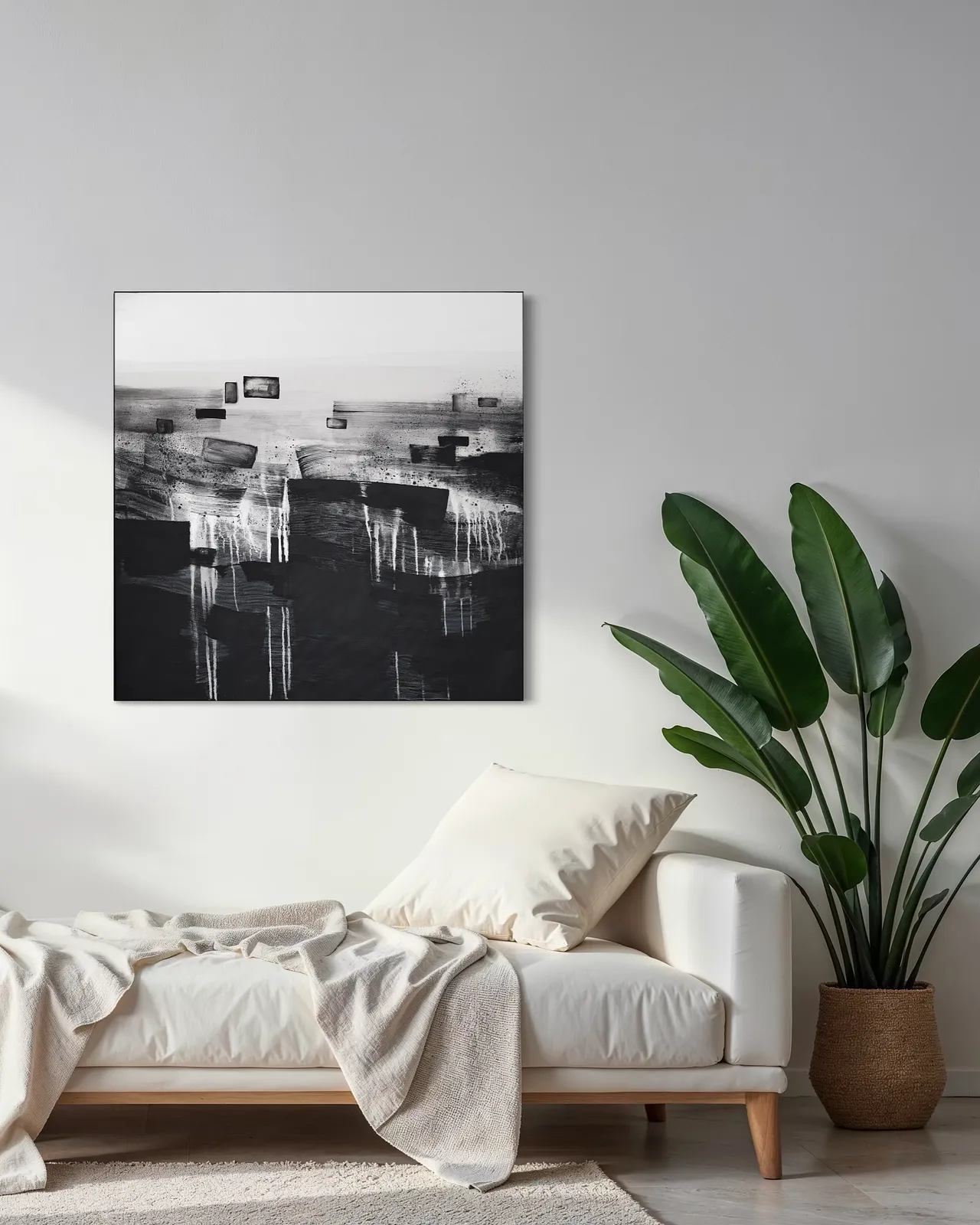 Image of Through the Layers of Soil by Maryna Karapetian, size: 90 x 90 cm, made of acrylics, spray paints, crayons, canvas, Painting medium, from Barcelona, part of the Act of Preservation series, priced at €750 Photo 4 of 5.