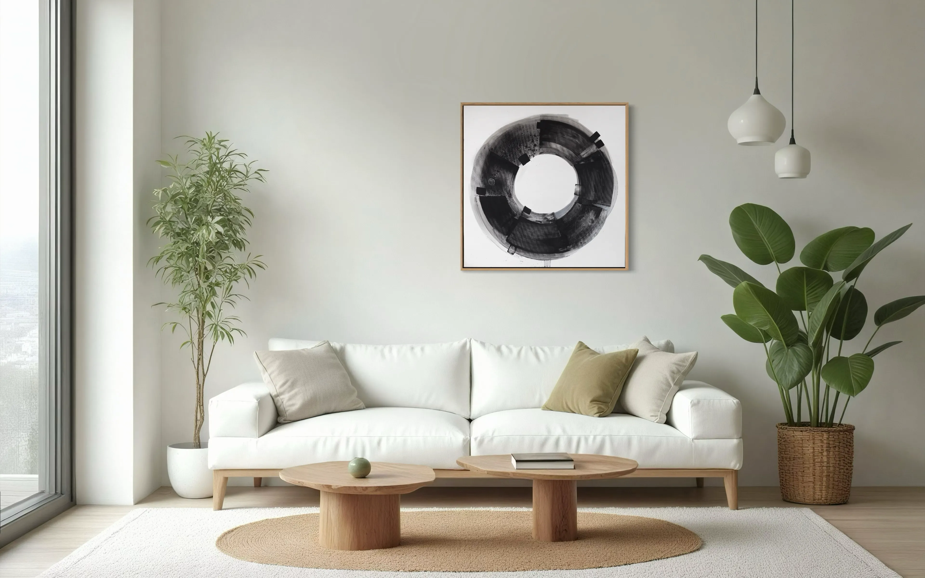 Image of Shadows in the Quite by Maryna Karapetian, size: 80 x 80 cm, made of acrylics, spray paints, canvas, Painting medium, from Barcelona, Spain, part of the Act of Preservation series, priced at €600 Photo 3 of 4.