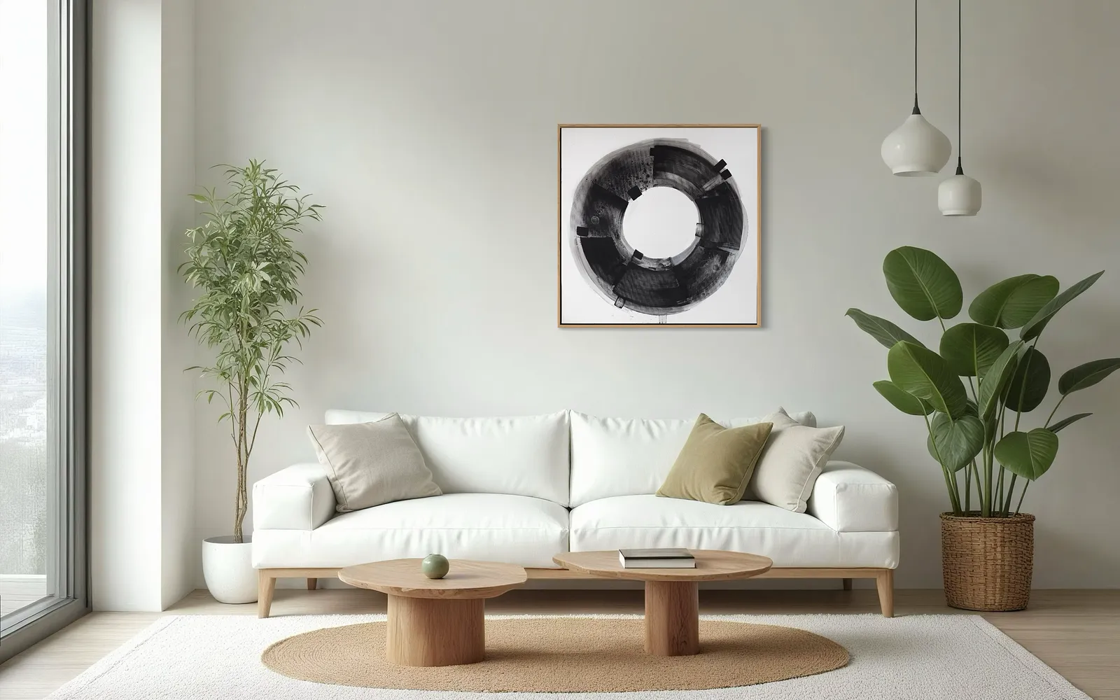 Image of Shadows in the Quite by Maryna Karapetian, size: 80 x 80 cm, made of acrylics, spray paints, canvas, Painting medium, from Barcelona, Spain, part of the Act of Preservation series, priced at €600 Photo 3 of 4.