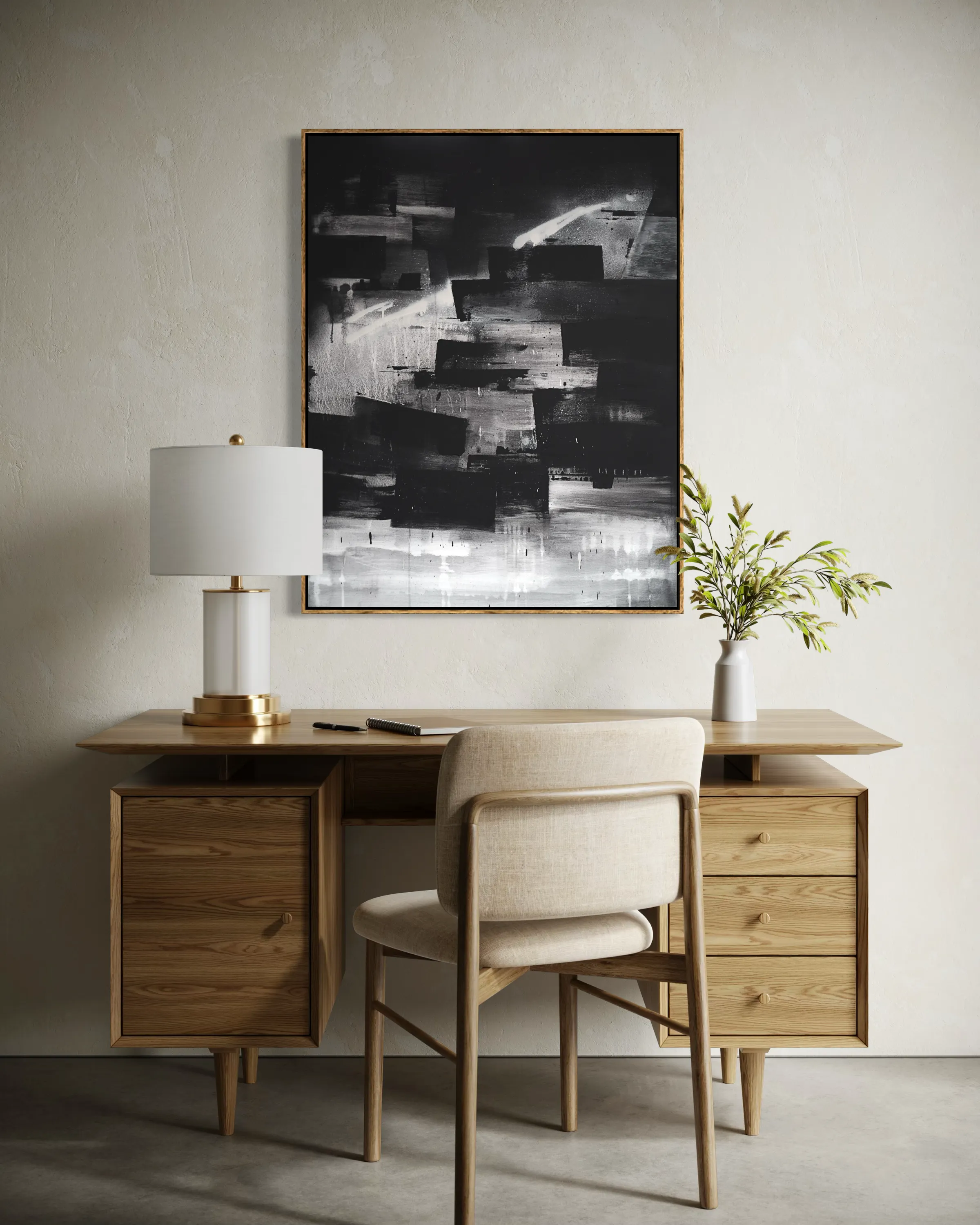Image of In the Darkening Sky by Maryna Karapetian, size: 80 x 100 cm, made of acrylics, spray paints, canvas, Painting medium, from Barcelona, part of the Act of Preservation series, priced at €600 Photo 4 of 4.