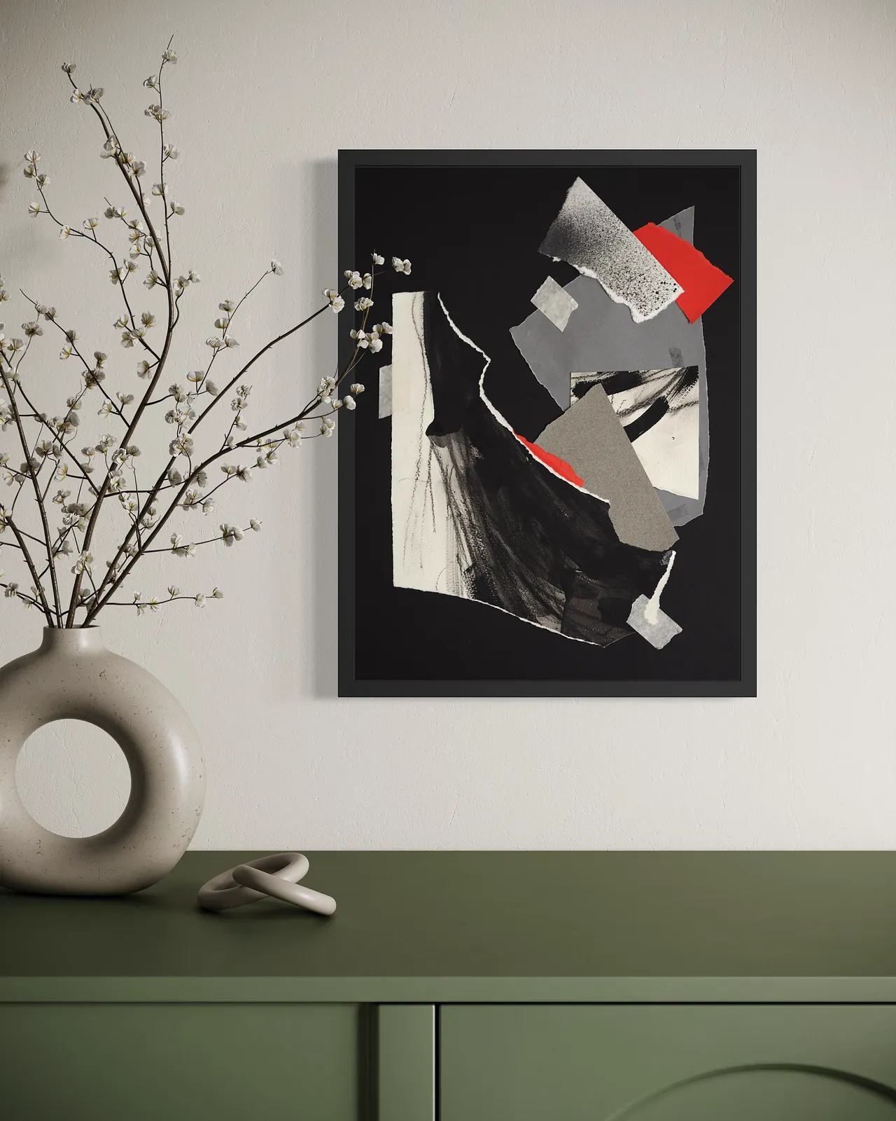 Image of Afterimages: 001 by Maryna Karapetian, size: 30 x 40 cm, made of charcoal, acrylics, watercolours, paper, Collage medium, from Barcelona, part of the Afterimages series, priced at €80 Photo 2 of 4.