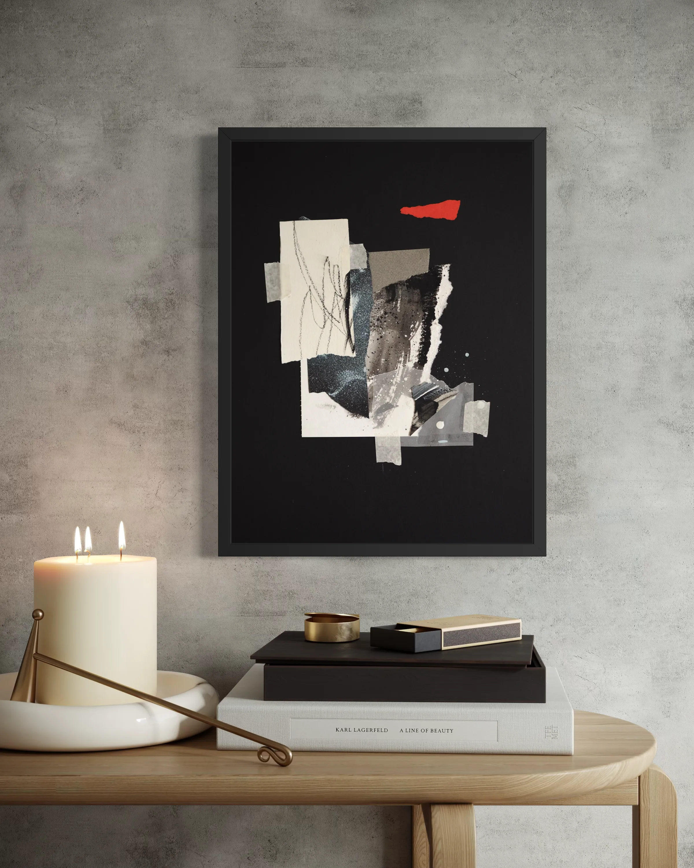 Image of Afterimages: 003 by Maryna Karapetian, size: 30 x 40 cm, made of charcoal, watercolours, acrylics, paper, Collage medium, from Barcelona, part of the Afterimages series, priced at €80 Photo 3 of 3.