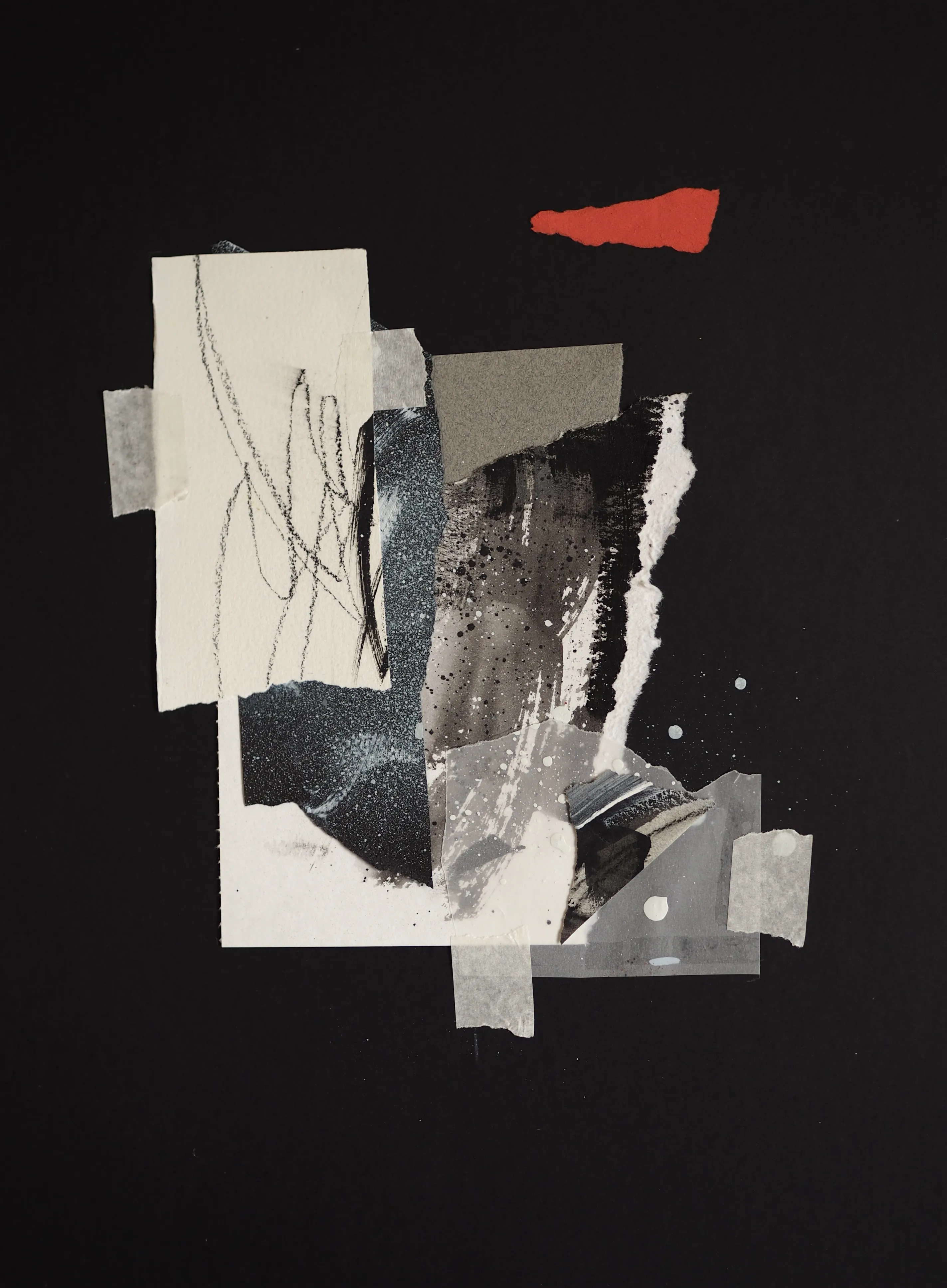 Image of Afterimages: 003 by Maryna Karapetian, size: 30 x 40 cm, made of charcoal, watercolours, acrylics, paper, Collage medium, from Barcelona, part of the Afterimages series, priced at €80 Photo 1 of 3.