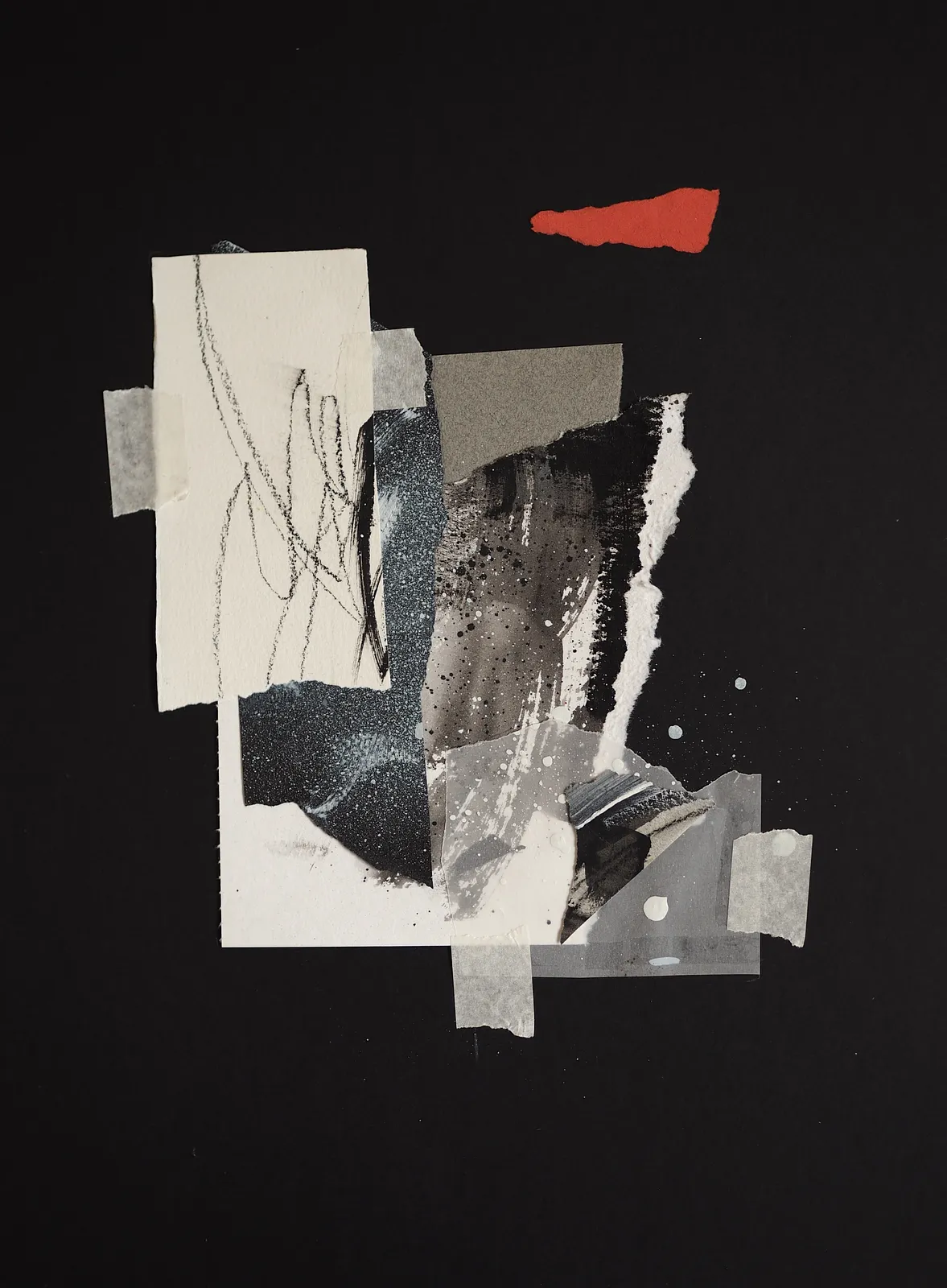 Image of Afterimages: 003 by Maryna Karapetian, size: 30 x 40 cm, made of charcoal, watercolours, acrylics, paper, Collage medium, from Barcelona, part of the Afterimages series, priced at €80 Photo 1 of 3.
