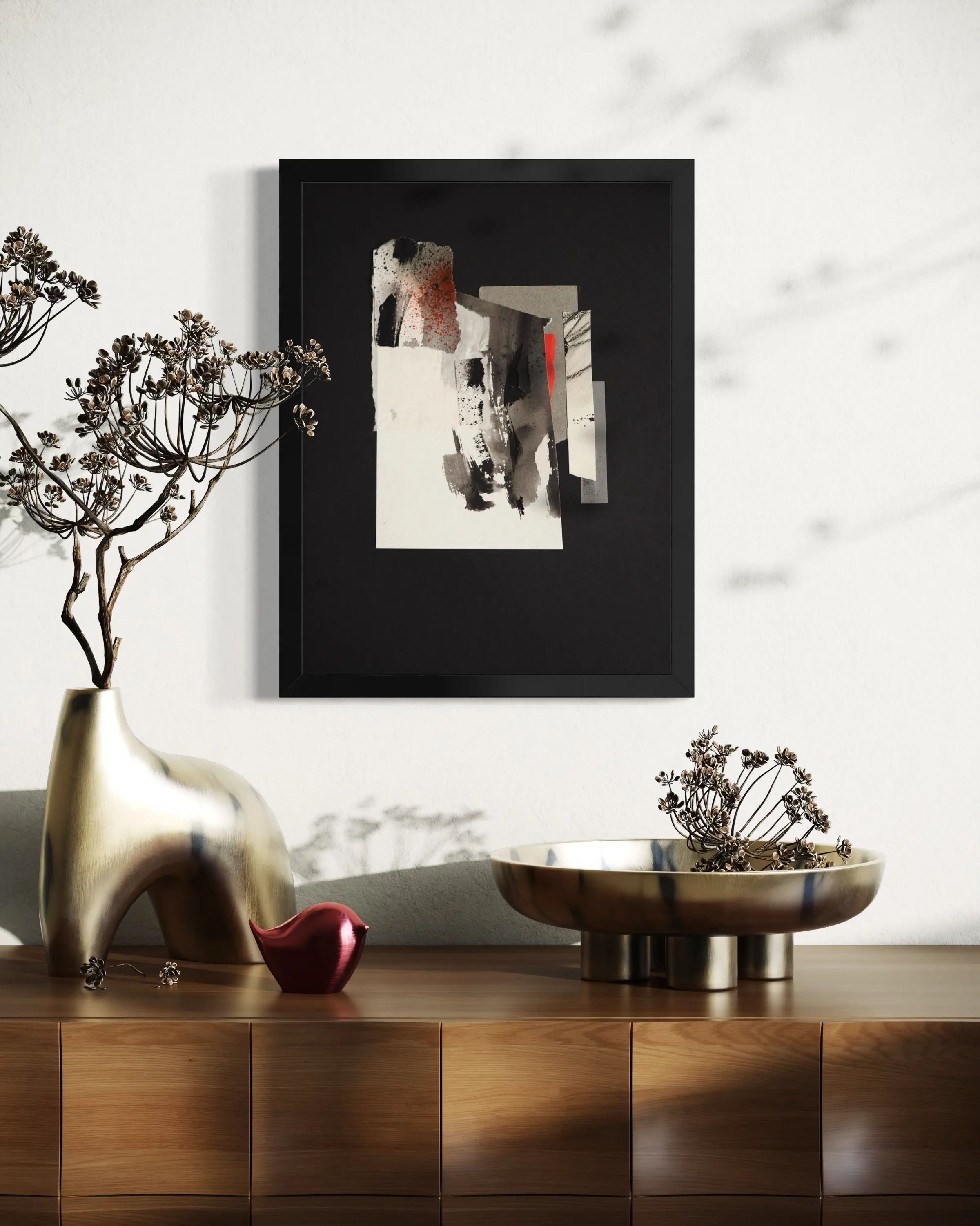 Image of Afterimages: 005 by Maryna Karapetian, size: 30 x 40 cm, made of charcoal, watercolours, acrylics, paper, Collage medium, from Barcelona, part of the Afterimages series, priced at €80 Photo 2 of 3.