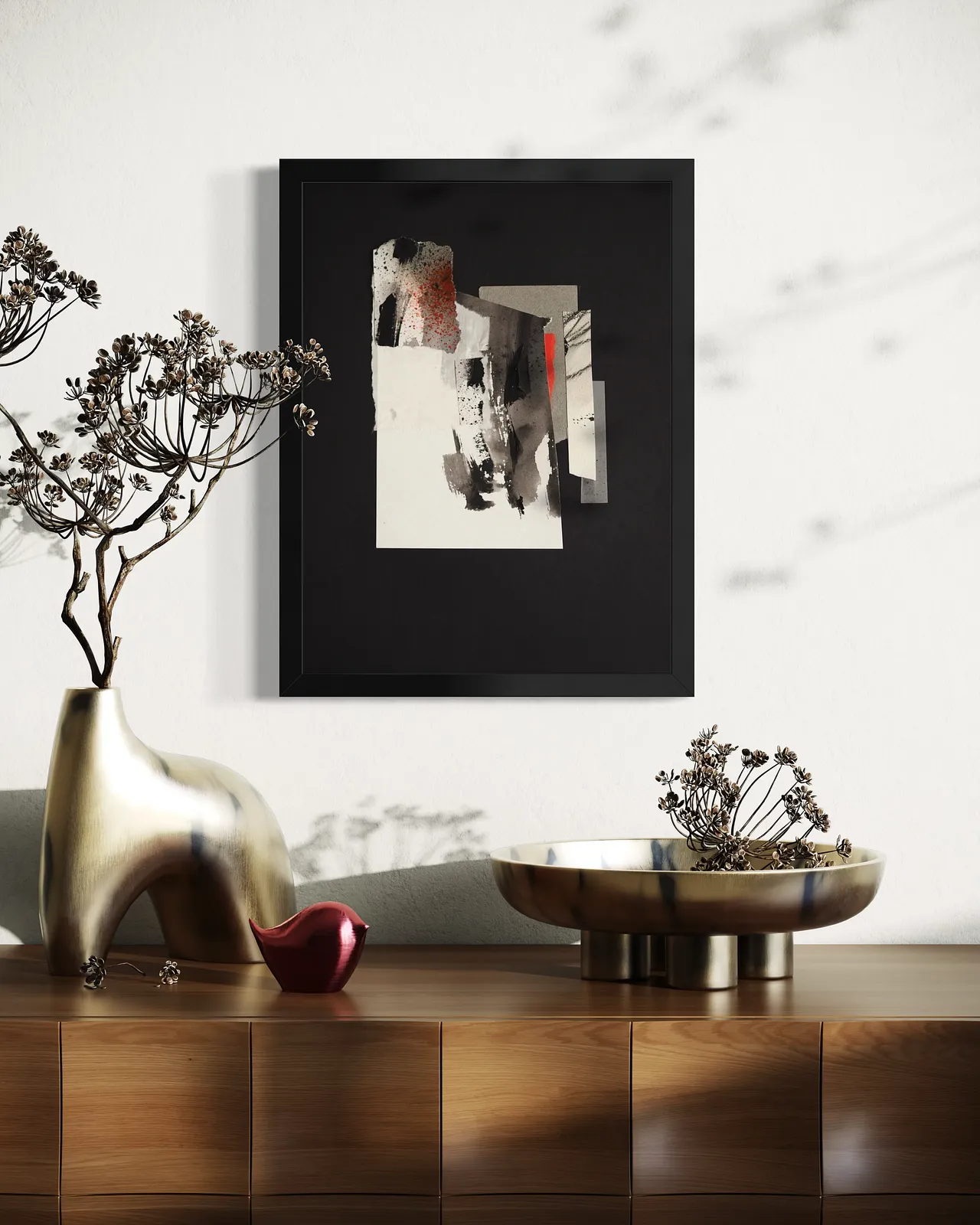 Image of Afterimages: 005 by Maryna Karapetian, size: 30 x 40 cm, made of charcoal, watercolours, acrylics, paper, Collage medium, from Barcelona, part of the Afterimages series, priced at €80 Photo 2 of 3.
