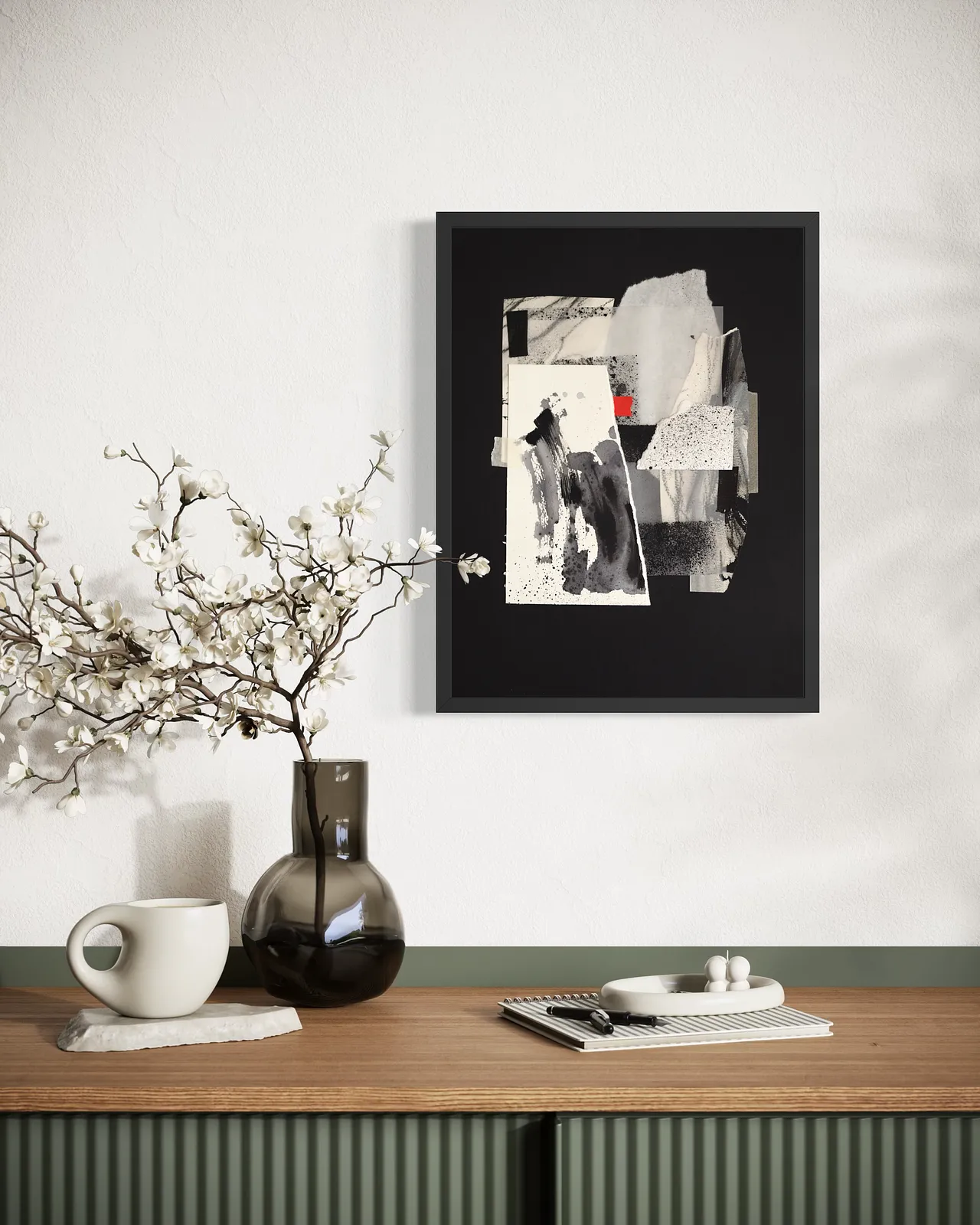 Image of Afterimages: 006 by Maryna Karapetian, size: 30 x 40 cm, made of charcoal, watercolours, acrylics, paper, Collage medium, from Barcelona, part of the Afterimages series, priced at €80 Photo 2 of 4.