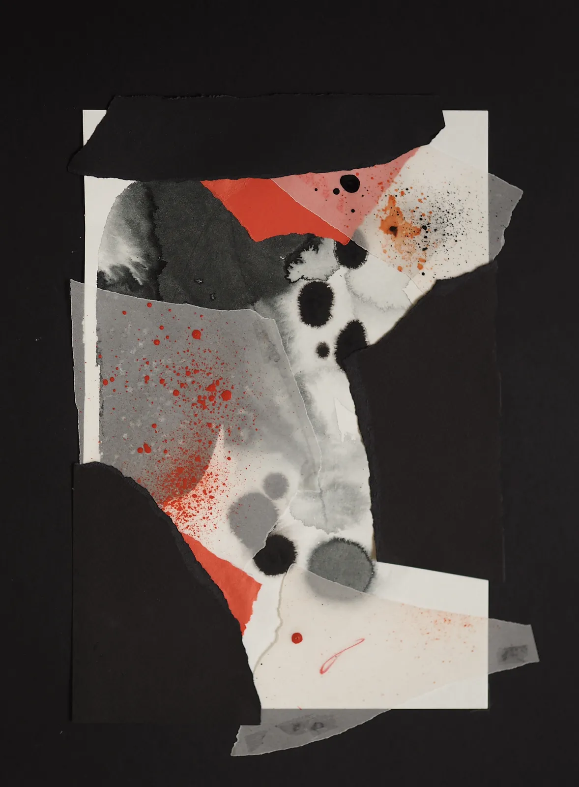 Image of Afterimages: 009 by Maryna Karapetian, size: 30 x 40 cm, made of watercolours, acrylics, spray paints, paper, Collage medium, from Barcelona, part of the Afterimages series, priced at €80 Photo 1 of 3.