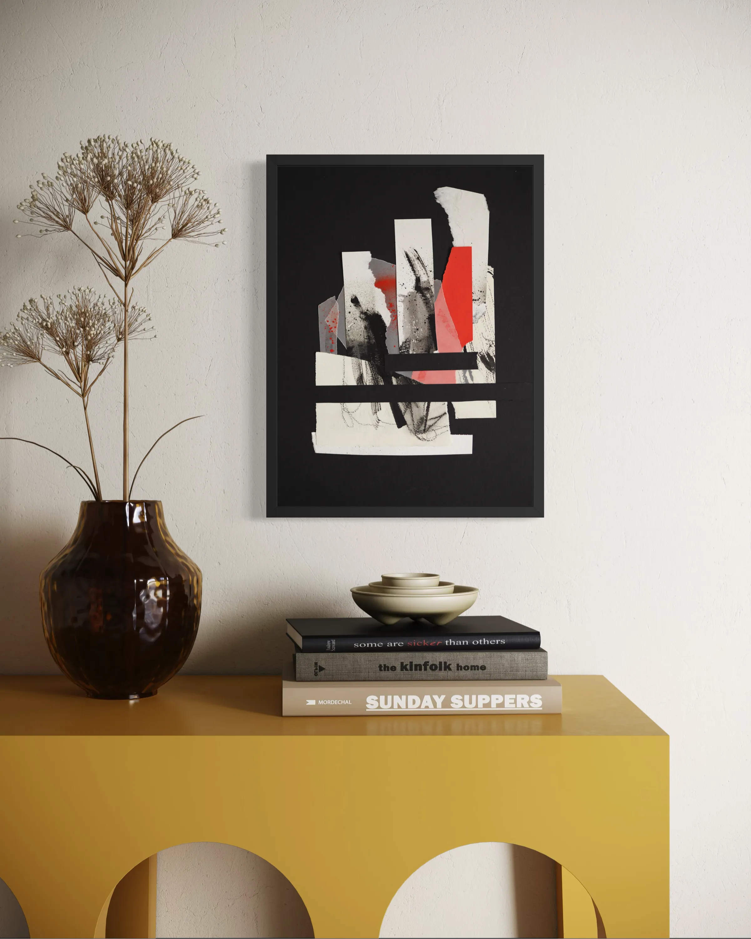 Image of Afterimages: 008 by Maryna Karapetian, size: 30 x 40 cm, made of charcoal, watercolours, acrylics, paper, Collage medium, from Barcelona, part of the Afterimages series, priced at €80 Photo 2 of 3.