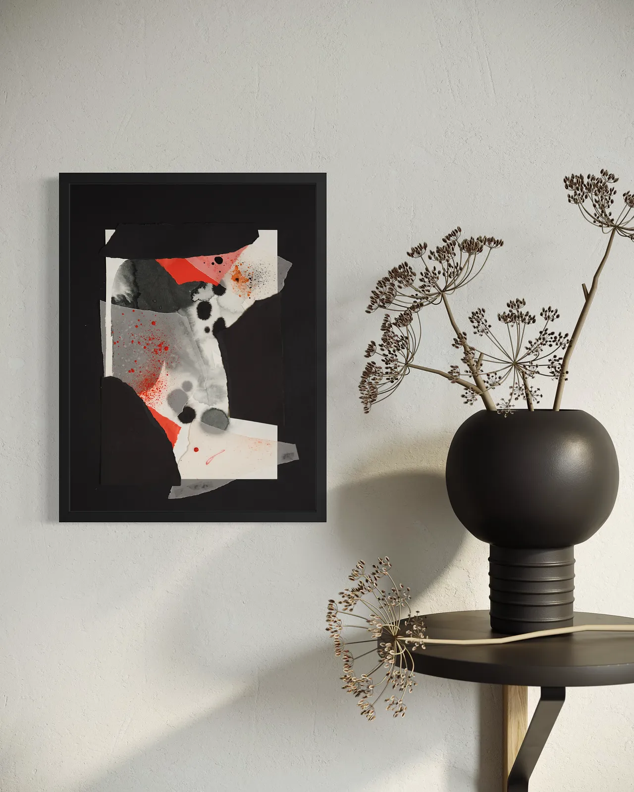 Image of Afterimages: 009 by Maryna Karapetian, size: 30 x 40 cm, made of watercolours, acrylics, spray paints, paper, Collage medium, from Barcelona, part of the Afterimages series, priced at €80 Photo 2 of 3.