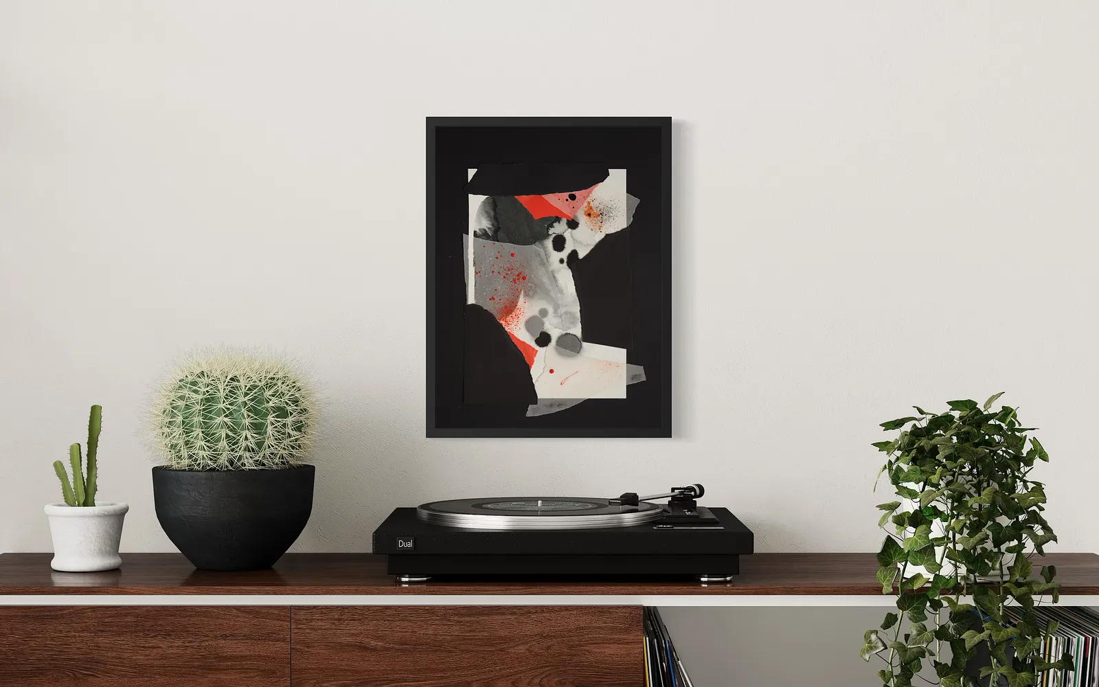 Image of Afterimages: 009 by Maryna Karapetian, size: 30 x 40 cm, made of watercolours, acrylics, spray paints, paper, Collage medium, from Barcelona, part of the Afterimages series, priced at €80 Photo 3 of 3.