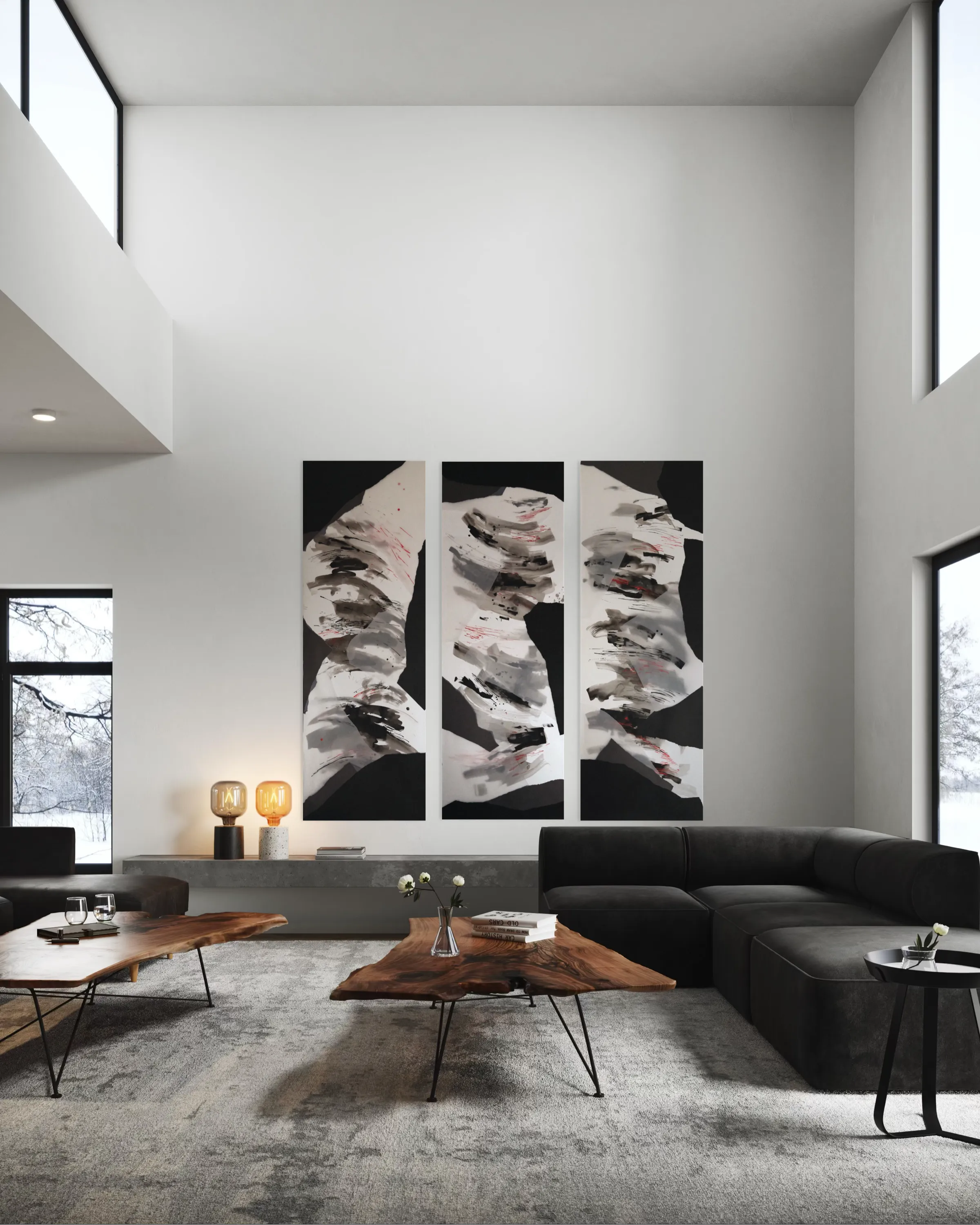 Image of Hidden or Revealed: 03 by Maryna Karapetian, size: 75 x 200 cm, made of watercolours, acrylics, spray paints, ink, paper, Collage medium, from Barcelona, part of the Hidden or Revealed series, priced at €600 Photo 2 of 4.