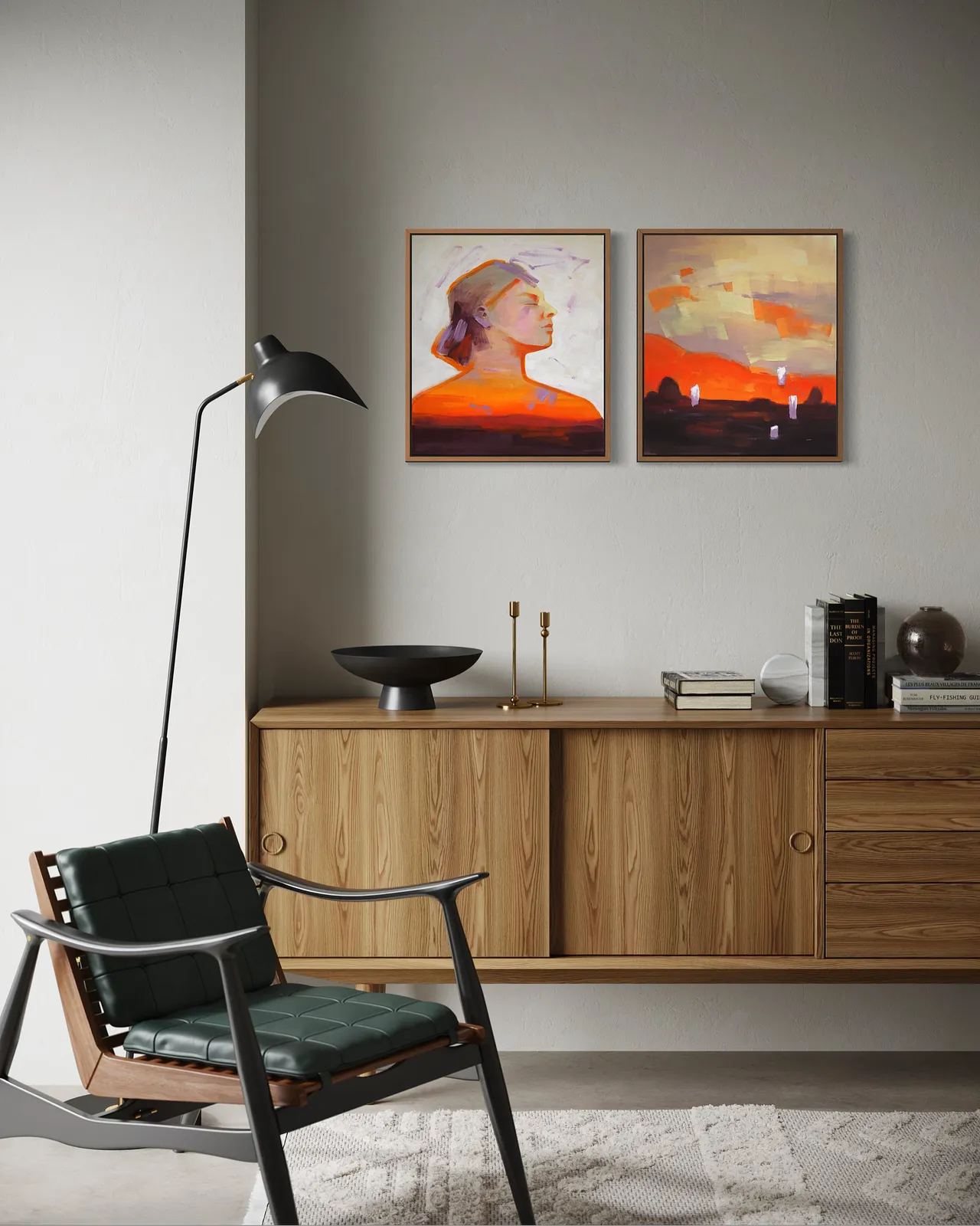 Image of Wind from the East by Maryna Karapetian, size: 2 canvases 46 x 55 cm, made of acrylics, oil pastels, canvas, Painting medium, from Barcelona, part of the We Remember Places, Places Remember Us series, priced at €750 Photo 2 of 4.
