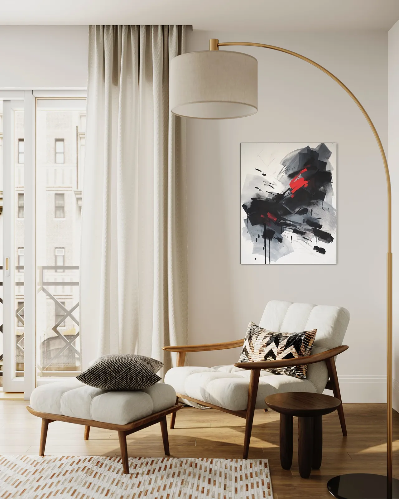 Image of Layers of Memory by Maryna Karapetian, size: 73 x 92 cm, made of acrylics, spray paints, charcoal, canvas, Painting medium, from Barcelona, part of the Memories series, priced at €600 Photo 2 of 4.
