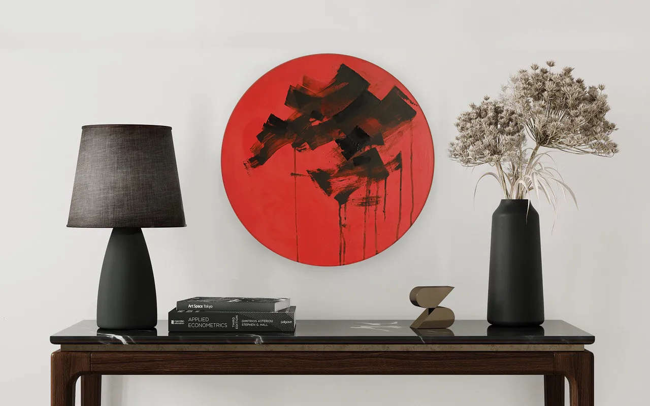 Image of Still There by Maryna Karapetian, size: D 50 cm, made of acrylics, oils, canvas, Painting medium, from Malmo, part of the Memories series, priced at €400 Photo 2 of 4.