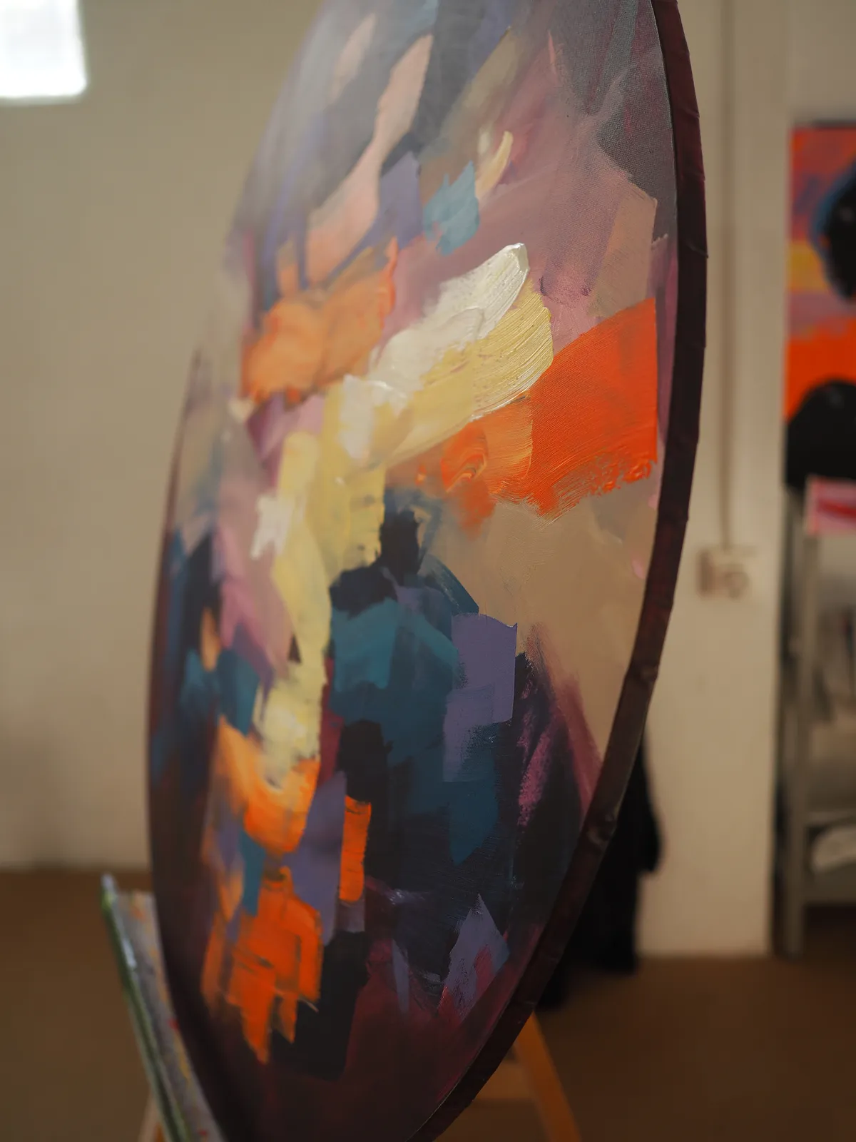 Image of Untitled by Maryna Karapetian, size: 90 x 90 cm, made of acrylics, canvas, Painting medium, from Barcelona, part of the Individual Artwork series, priced at €650 Photo 2 of 5.