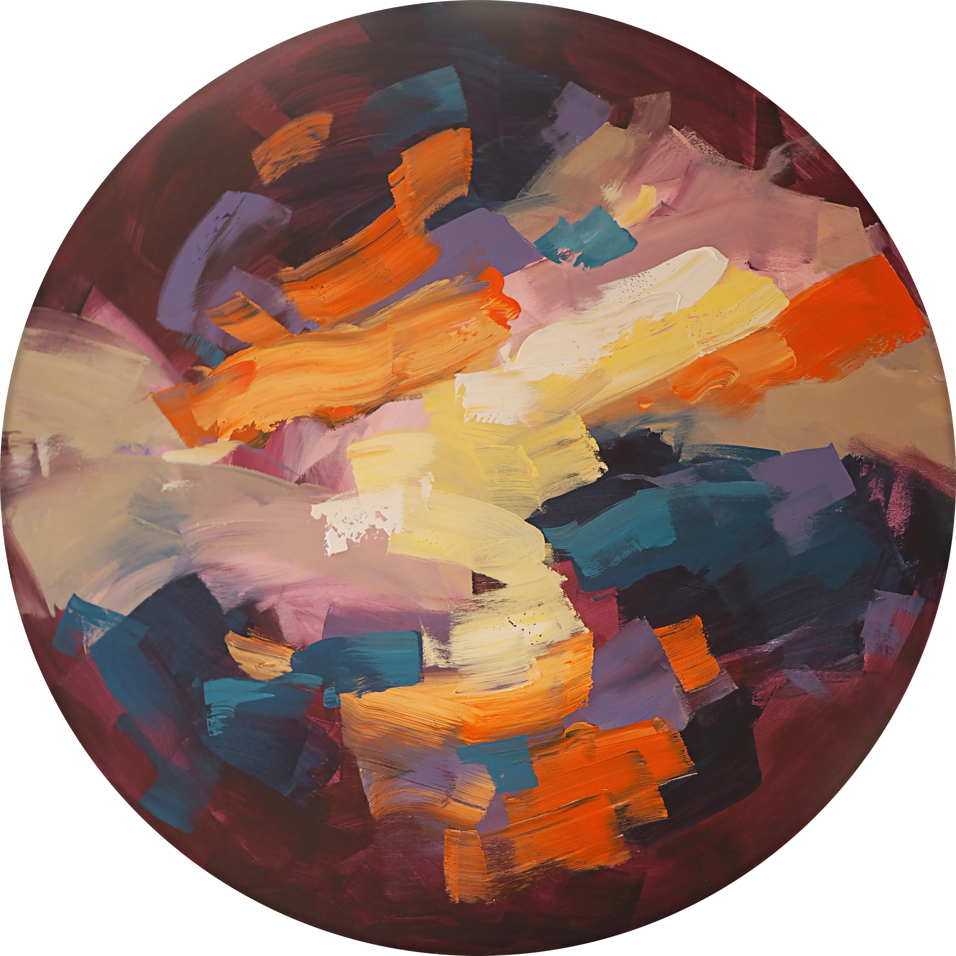 Image of Untitled by Maryna Karapetian, size: 90 x 90 cm, made of acrylics, canvas, Painting medium, from Barcelona, part of the Individual Artwork series, priced at €650 Photo 1 of 5.